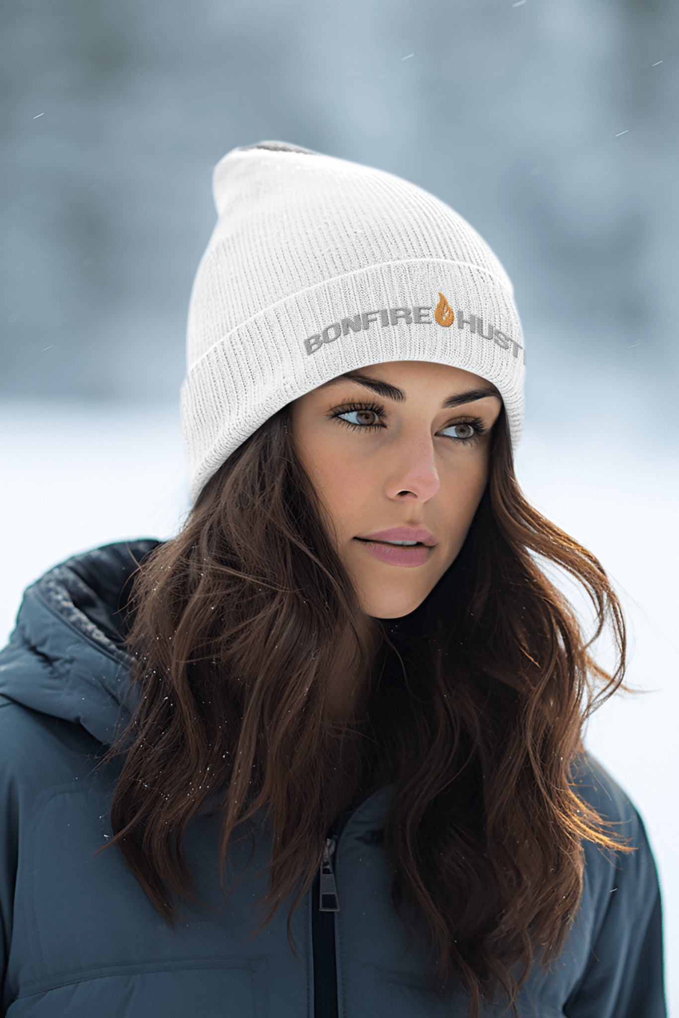 Embroidered Bonfire Beanie - Bonfire Hustle