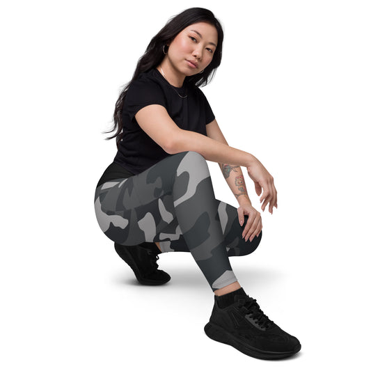 Crossover leggings with pockets - Bonfire Hustle