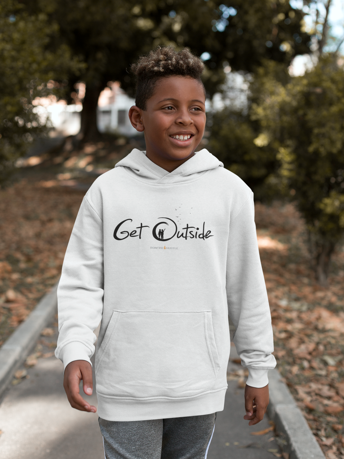 Youth Heavy Blend Hooded Sweatshirt - Bonfire Hustle