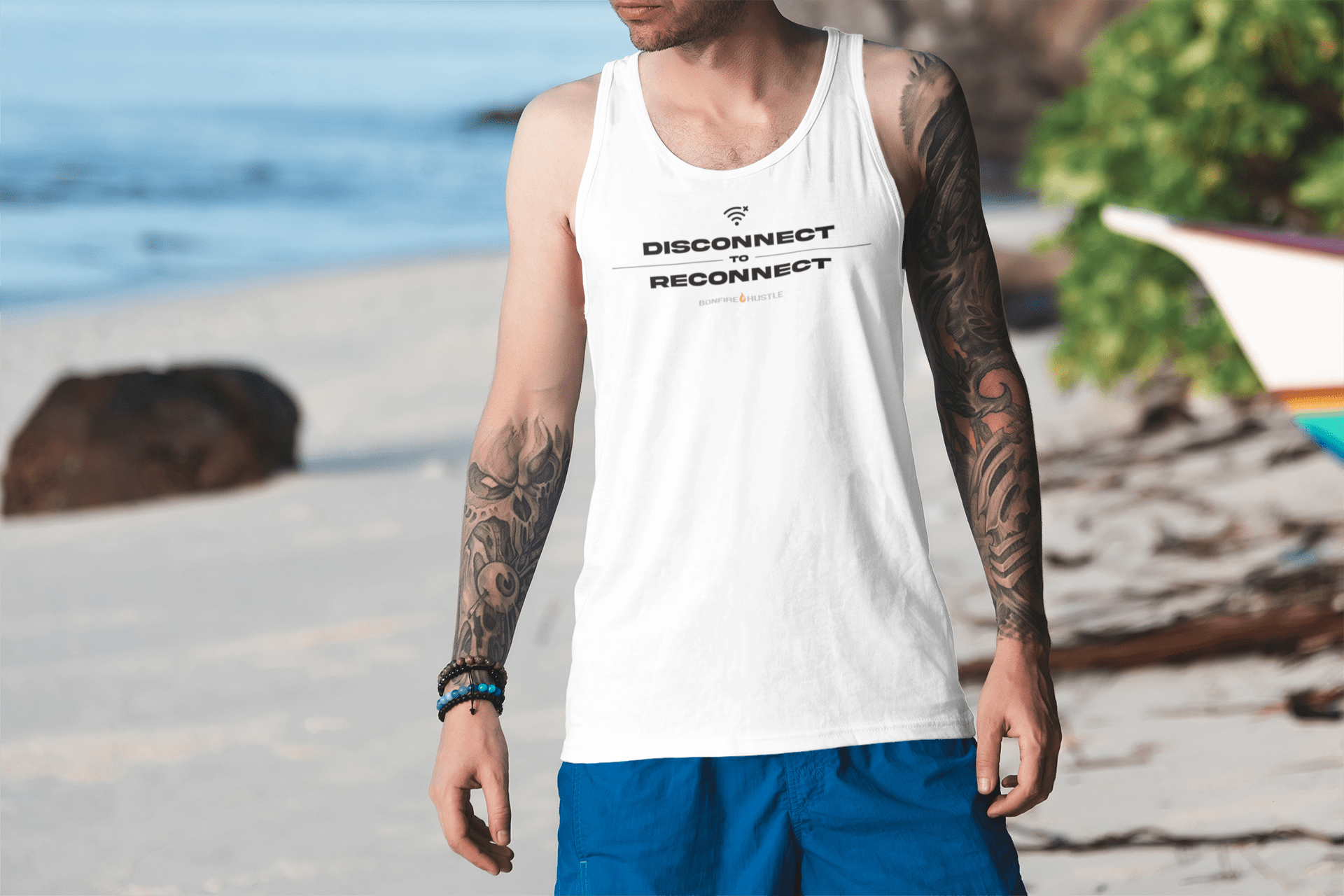 Men's Tank Top - Bonfire Hustle