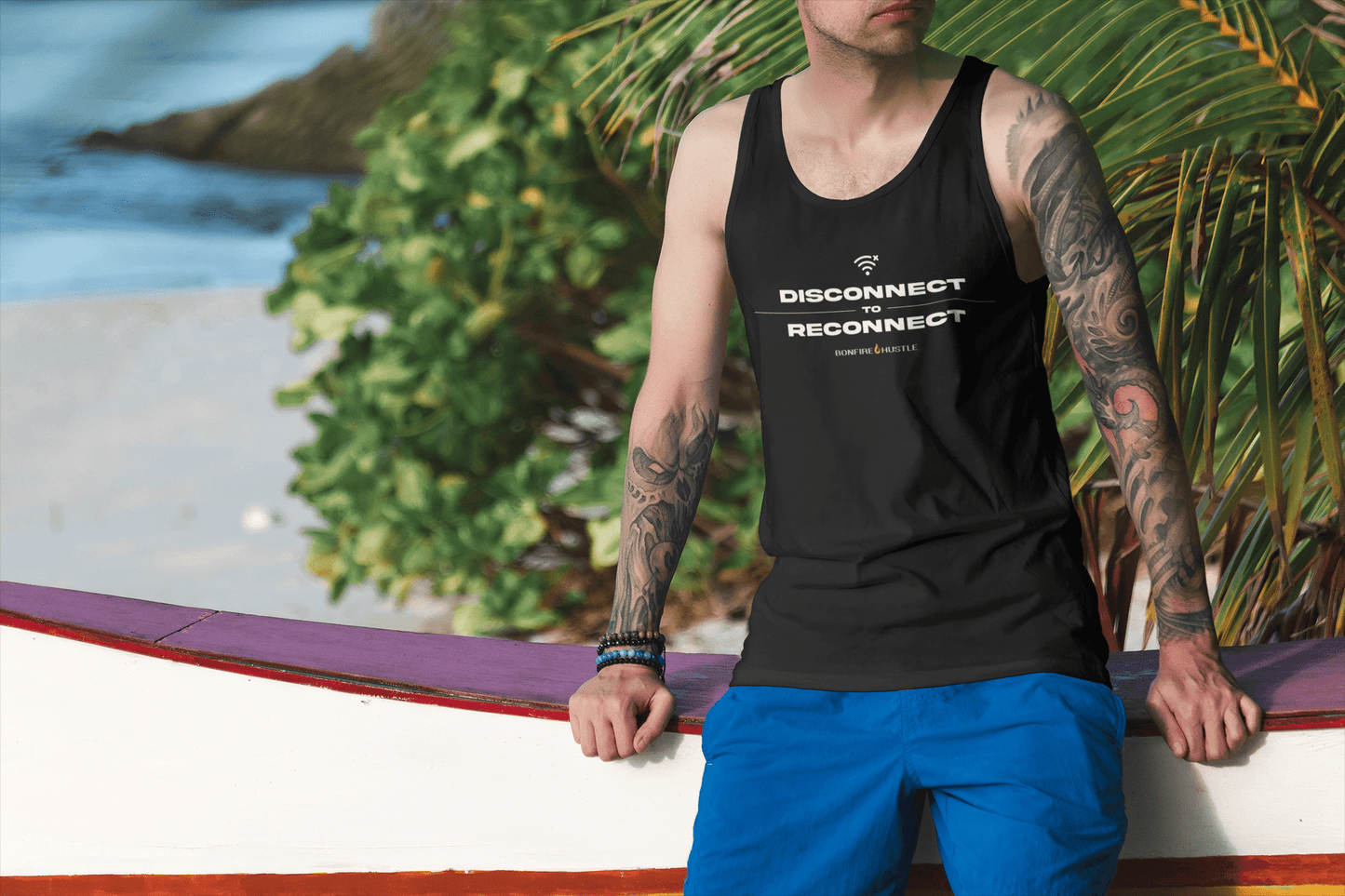 Men's Tank Top - Bonfire Hustle