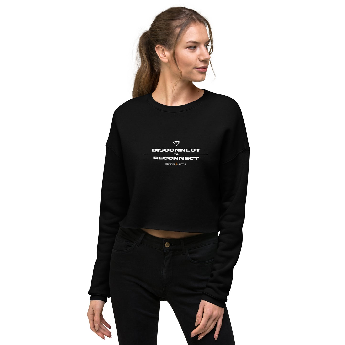 Crop Sweatshirt - Bonfire Hustle