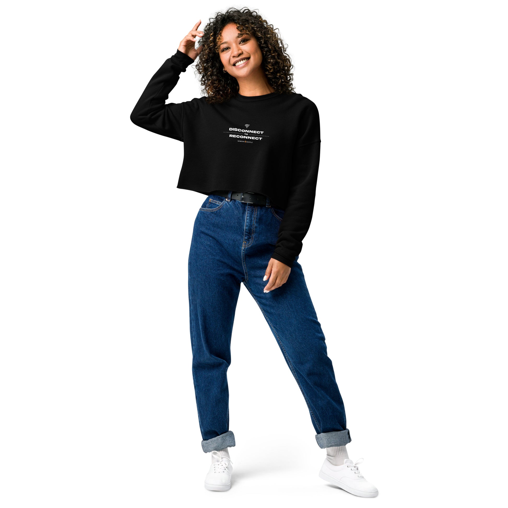 Crop Sweatshirt - Bonfire Hustle