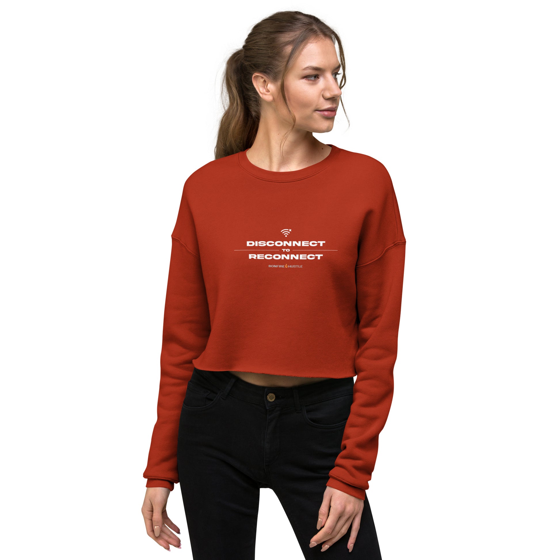 Crop Sweatshirt - Bonfire Hustle