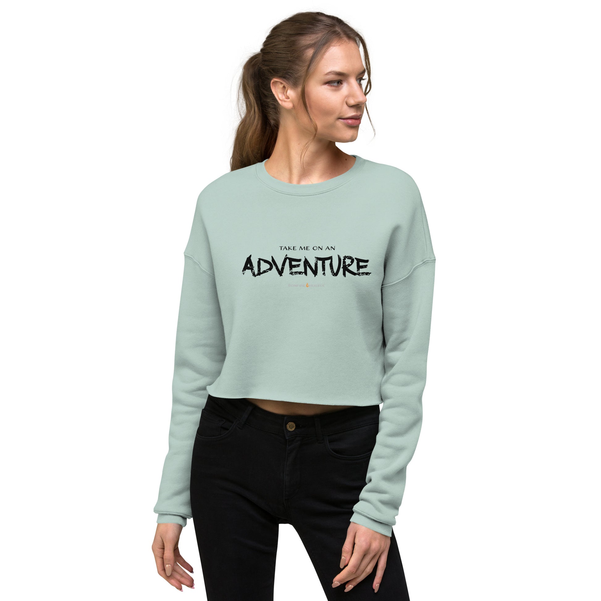 Crop Sweatshirt - Bonfire Hustle