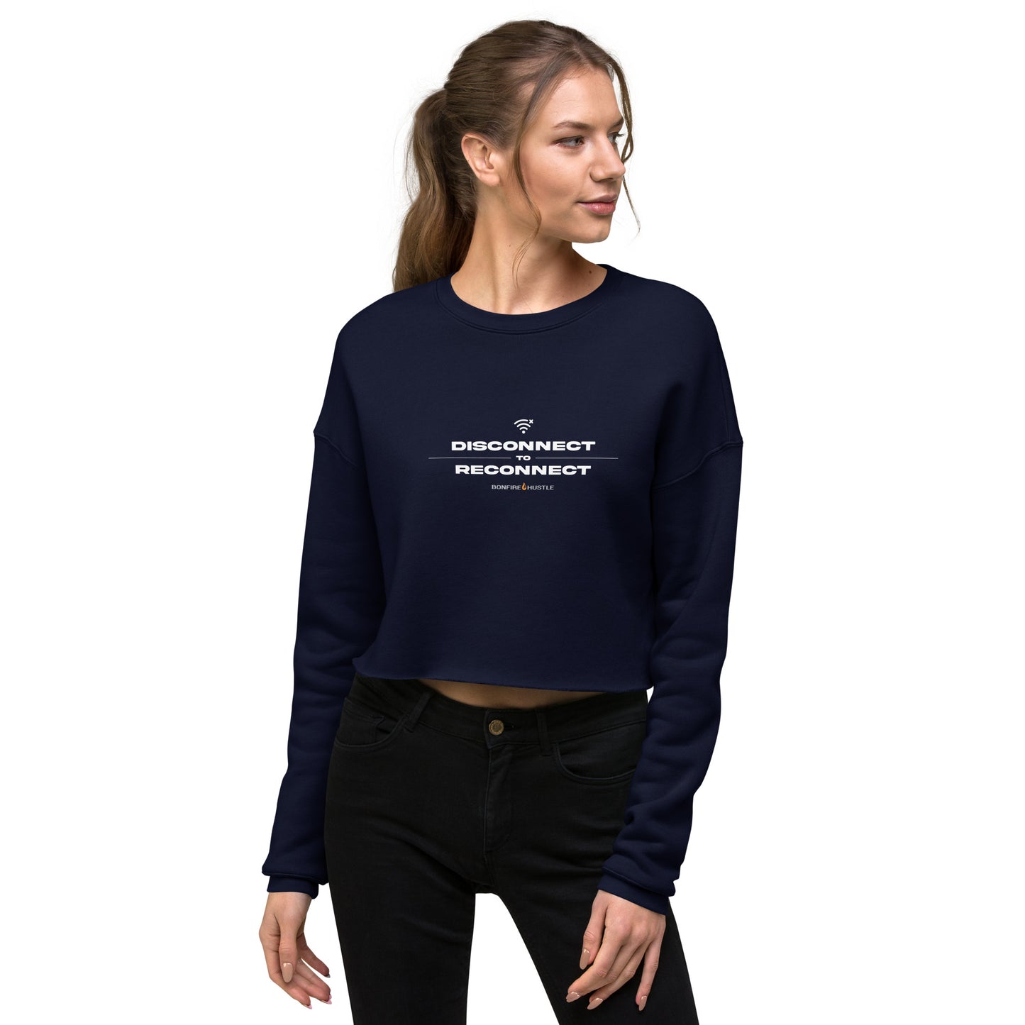 Crop Sweatshirt - Bonfire Hustle