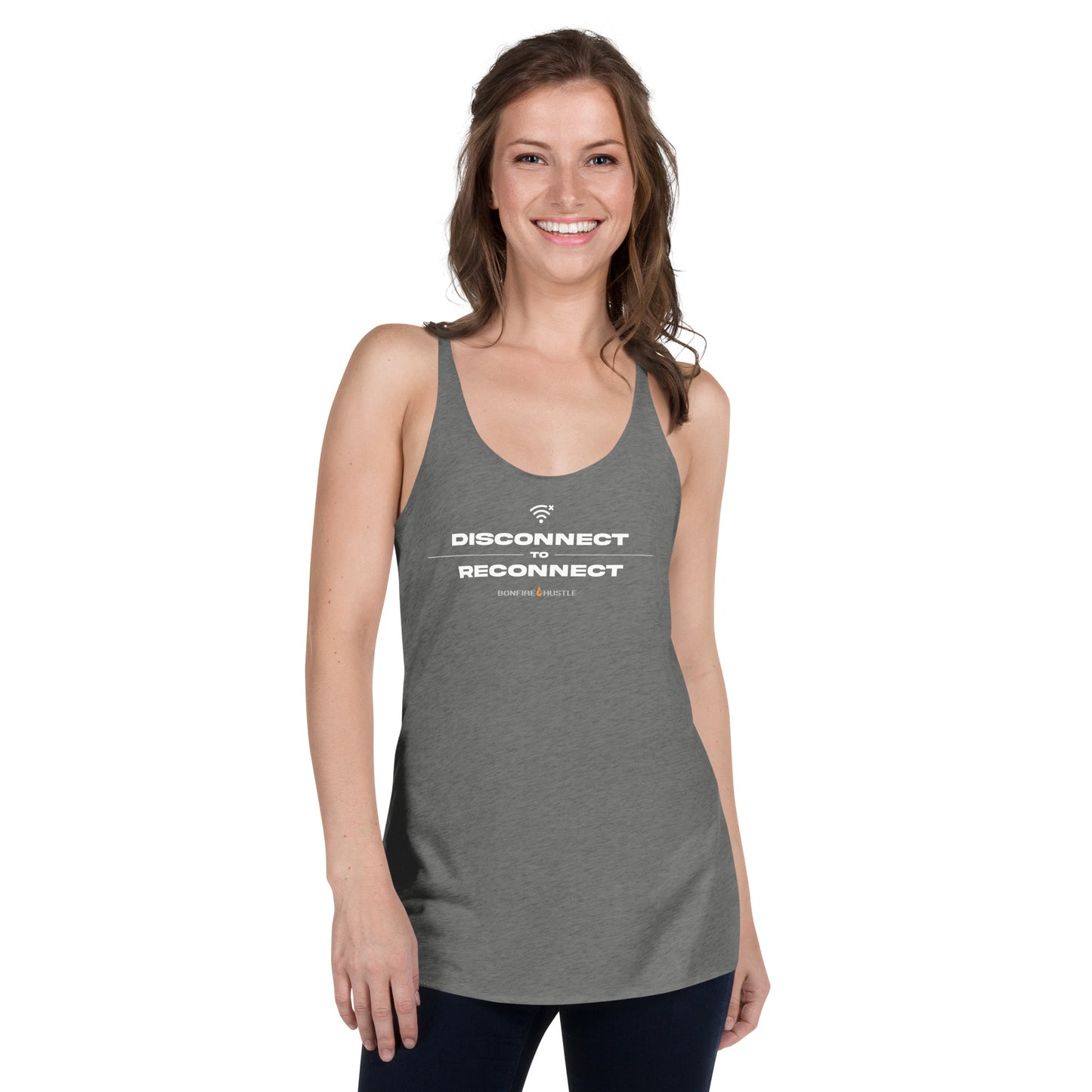 Women's Racerback Tank - Bonfire Hustle