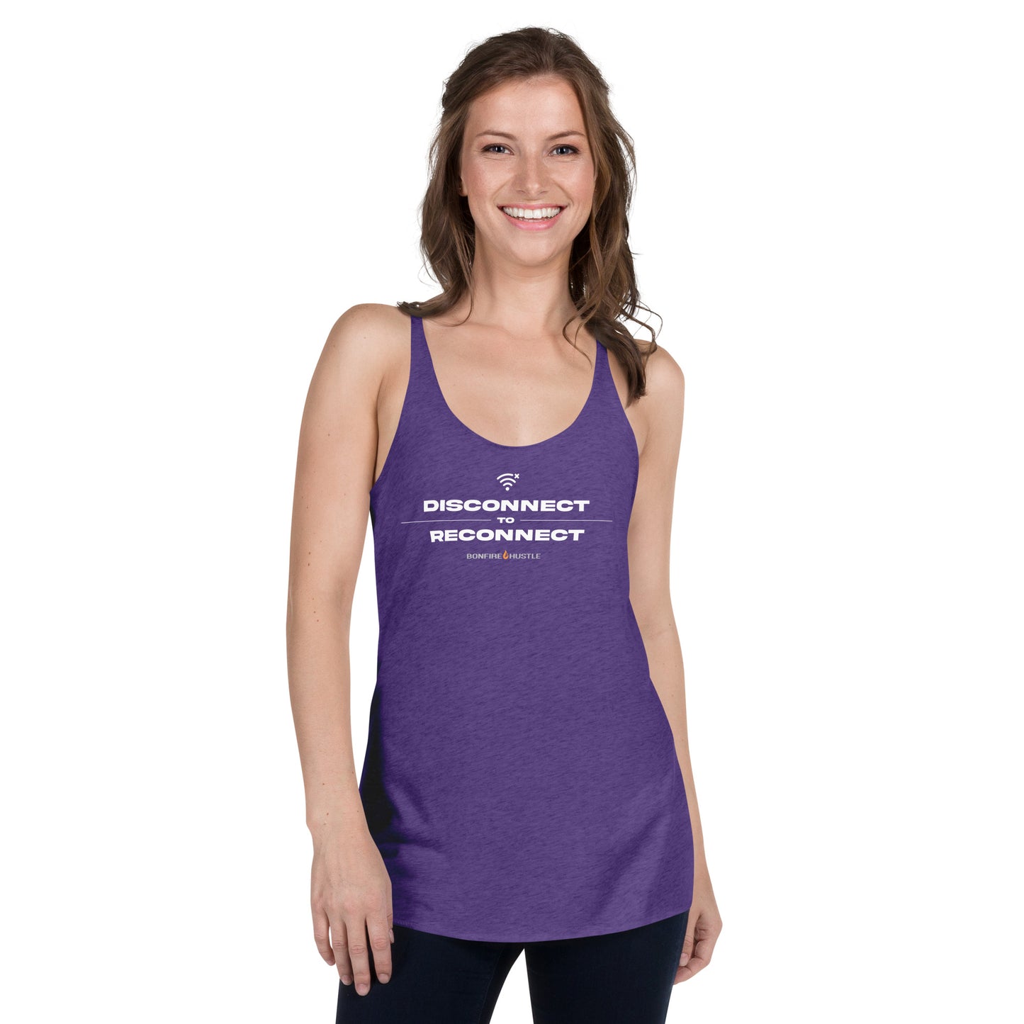 Women's Racerback Tank - Bonfire Hustle