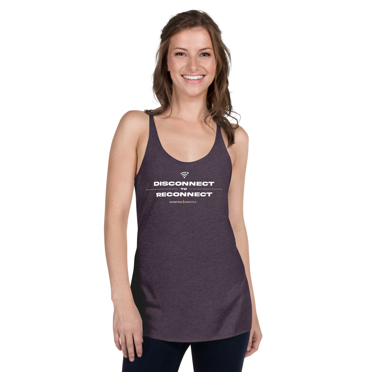 Women's Racerback Tank - Bonfire Hustle