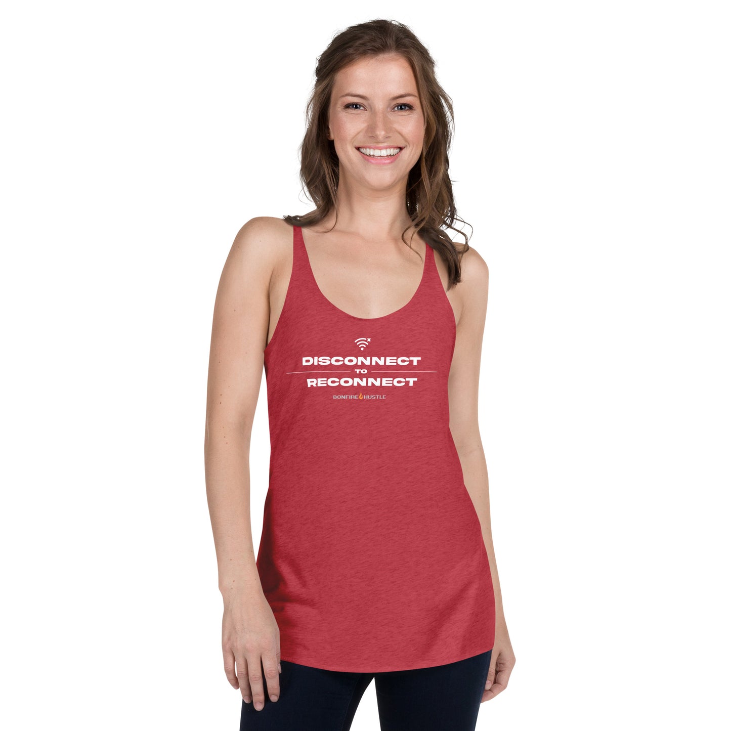 Women's Racerback Tank - Bonfire Hustle