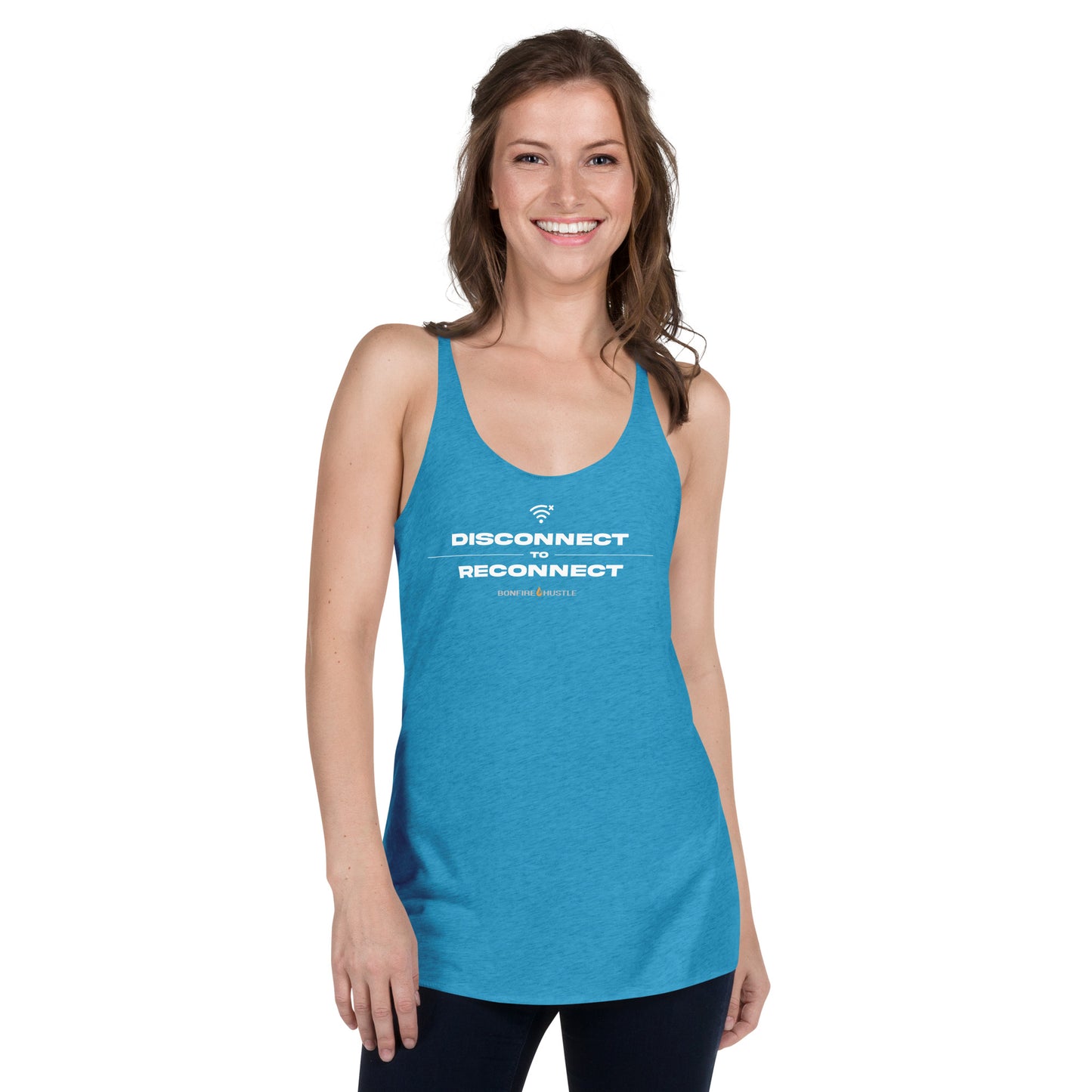 Women's Racerback Tank - Bonfire Hustle