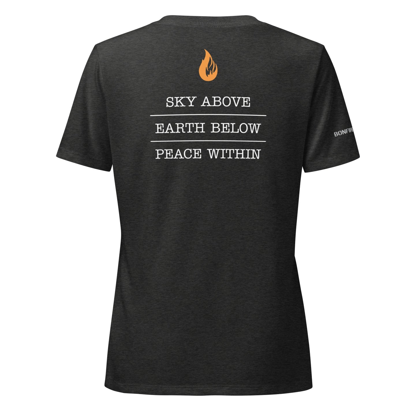 Women’s relaxed v-neck t-shirt - Bonfire Hustle