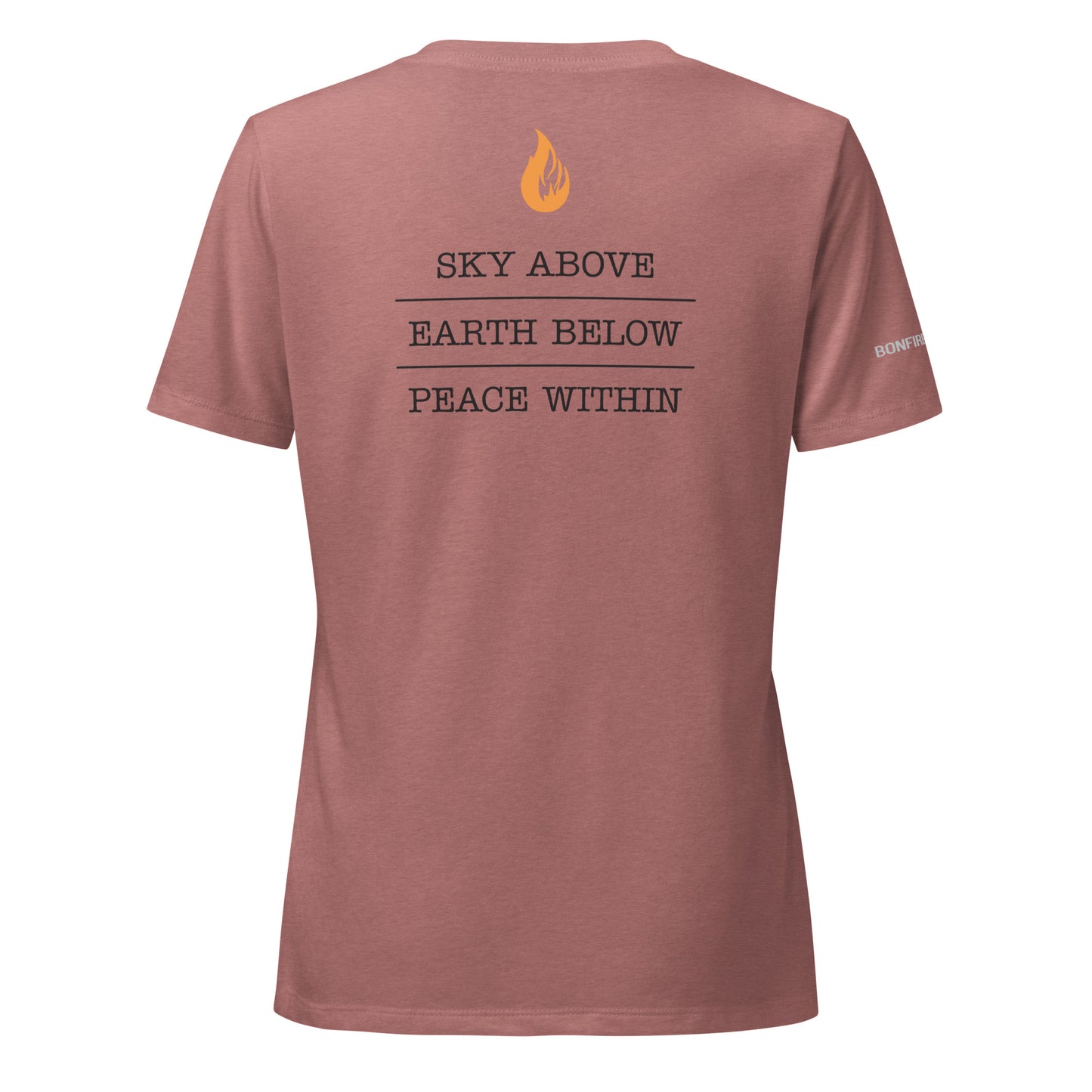 Women’s relaxed v-neck t-shirt - Bonfire Hustle