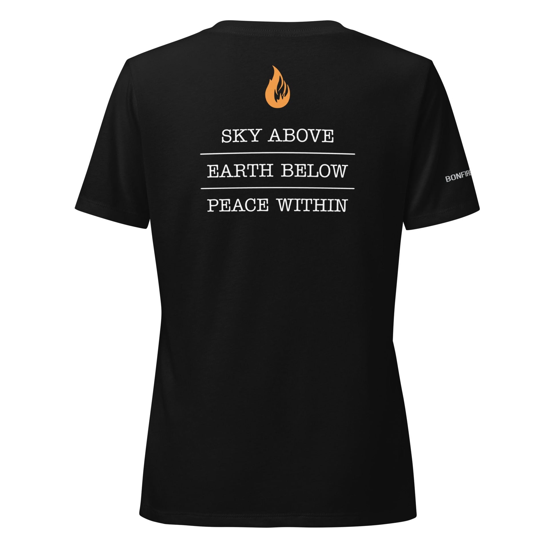 Women’s relaxed v-neck t-shirt - Bonfire Hustle