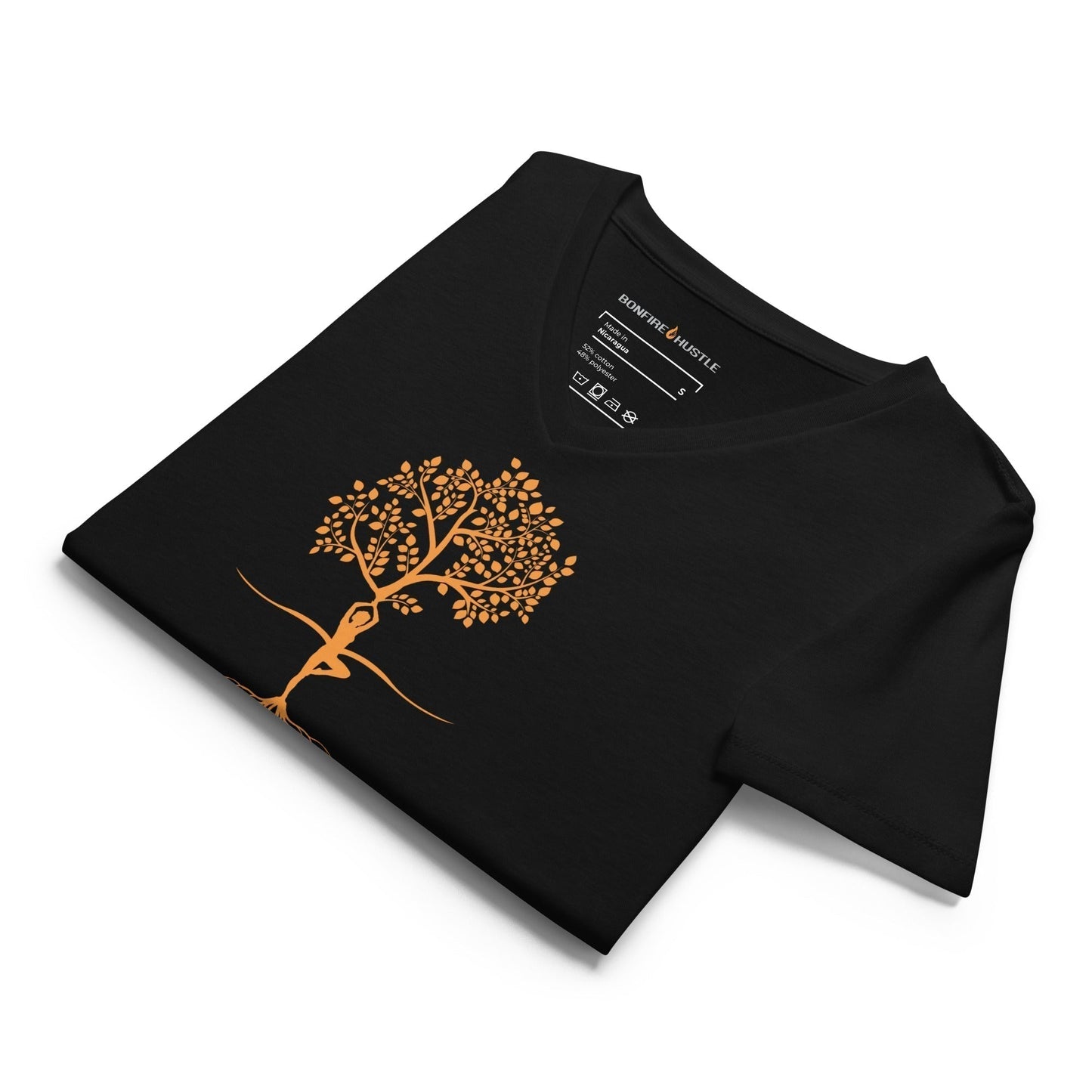 Women’s relaxed v-neck t-shirt - Bonfire Hustle